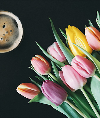 Bouquet de tulipes par Joséphine's flowers, artisane fleuriste à Mozé sur Louet.