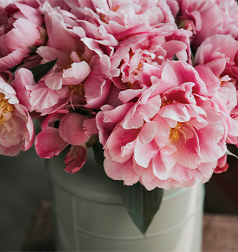 Bouquet de pivoines, par Joséphine's flowers votre artisane fleuriste à Mozé sur Louet.