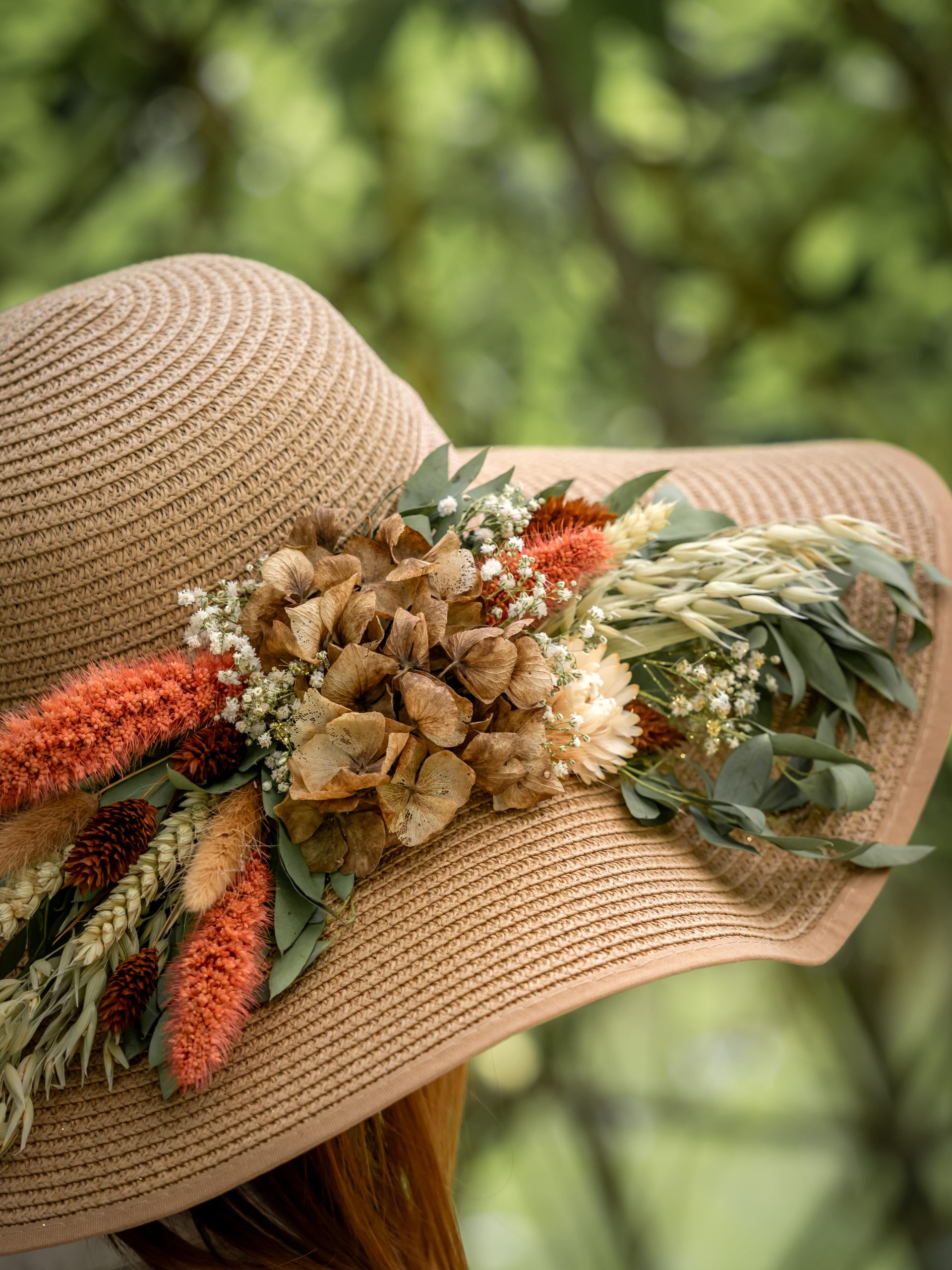 chapeau fleuri "Terra Cotta d'été " – Image 2
