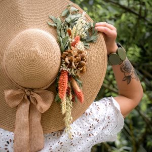 chapeau fleuri "Terra Cotta d'été "