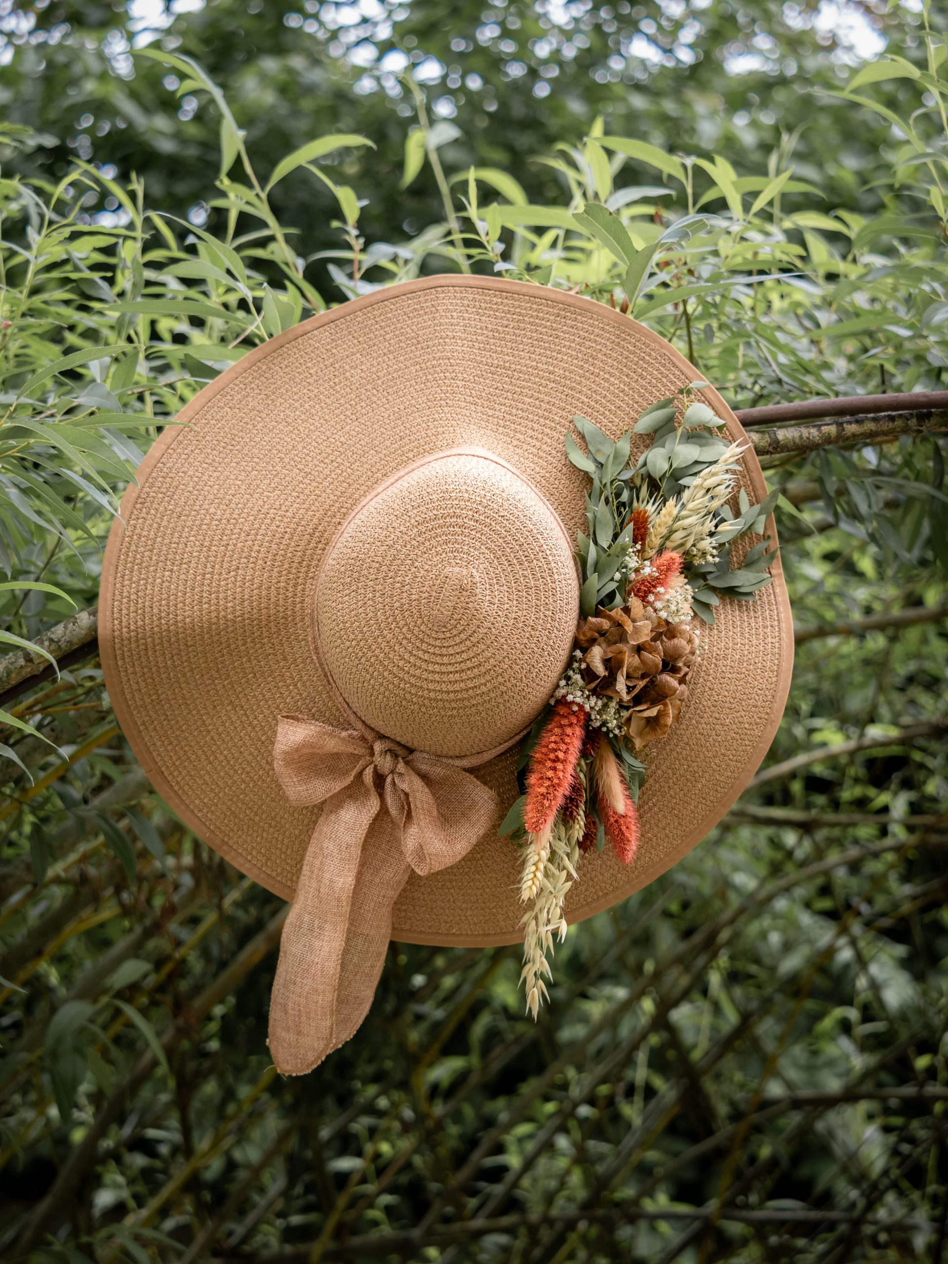 chapeau fleuri "Terra Cotta d'été " – Image 3