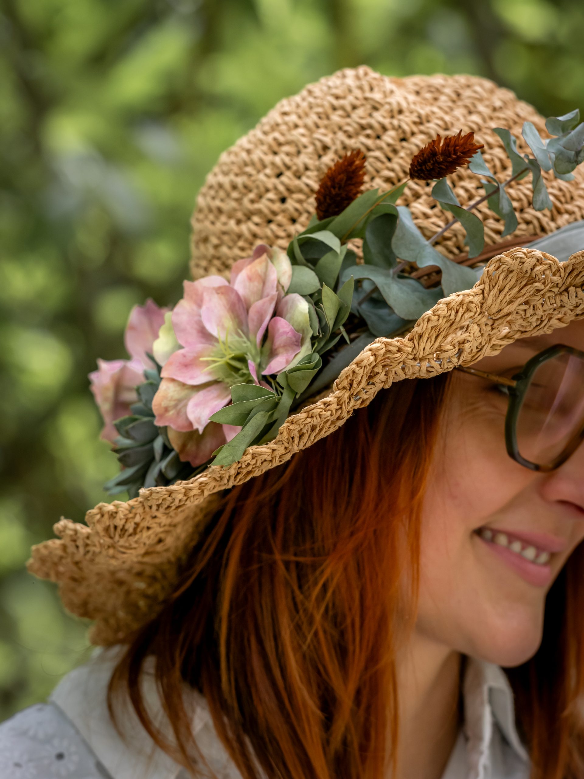chapeau fleuri "Succulente" – Image 2